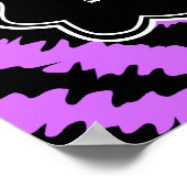 Sweet 16 Schwarz und Lila Zebra Muster Poster (Ecke)