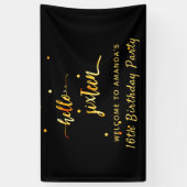 Sweet 16 Schwarzes Gold Banner (Vertikal)