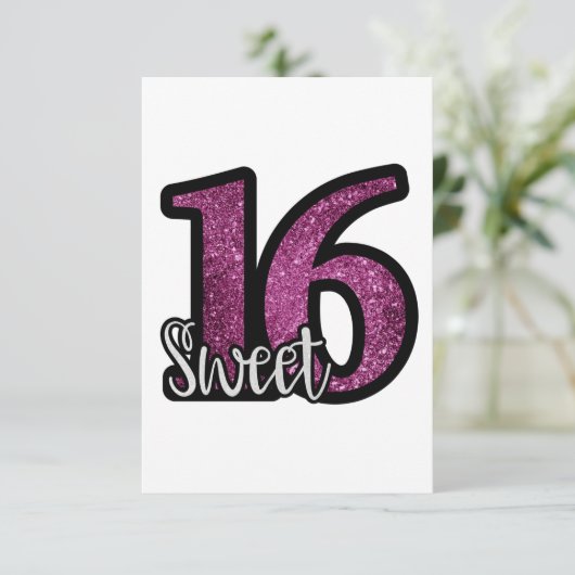 Sweet 16 Sechzehn Feier (Stehend Vorderseite)
