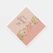 Sweet 16 Sechzehn Hübsche Blumengeburt Party Niedl Serviette (Ecke)