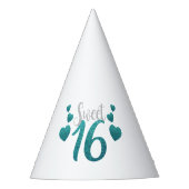 "Sweet 16" Sechzehn Party Hut Partyhütchen (Vorderseite)