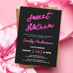 Sweet 16 Sechzehn Retro Neon Geburtstagsparty<br><div class="desc">Machen Sie sich bereit zum Party, wie es der "80er mit unserer Sweet 16 Retro Neon Geburtstagsparty Einladung! Diese lebendige und energische Einladung bringt Neonlichter und trendige Ausblicke der Vergangenheit in die Gegenwart für ein unvergessliches Fest. Mit kräftigen Retro-Neonfarben und einem lustigen "80er-inspiriert Design, Set dieser Einladung ist der perfekte...</div>
