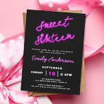 Sweet 16 Sechzehn Retro Neon Geburtstagsparty Einladung<br><div class="desc">Machen Sie sich bereit zum Party, wie es der "80er mit unserer Sweet 16 Retro Neon Geburtstagsparty Einladung! Diese lebendige und energische Einladung bringt Neonlichter und trendige Ausblicke der Vergangenheit in die Gegenwart für ein unvergessliches Fest. Mit kräftigen Retro-Neonfarben und einem lustigen "80er-inspiriert Design, Set dieser Einladung ist der perfekte...</div>