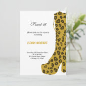Sweet 16 Shoes Thema Einladung (Stehend Vorderseite)