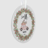 Sweet 16 Signature Script Car Greenery Ornament (Vorderseite)