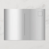 Sweet 16 silber aquamariner grüner Glitzer Save th Ankündigungspostkarte (Rückseite)