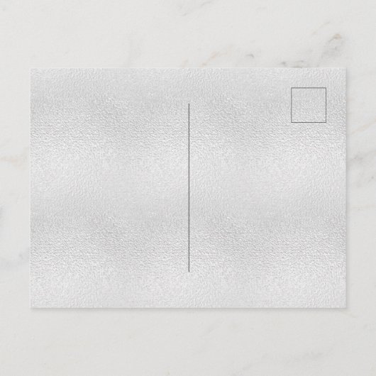 Sweet 16 silber Glitzer Geburtstag Einladungspostkarte (Rückseite)