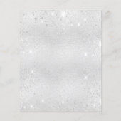 Sweet 16 Silber Glitzer Tiara Einladung (Rückseite)