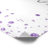 Sweet 16 silber violett Glitzer willkommen Ballons Poster (Ecke)