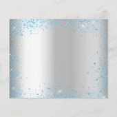 Sweet 16 silberblauer Glitzer Haushalt Save the Da Flyer (Hinten)