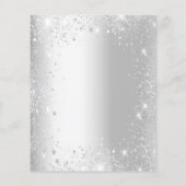 Sweet 16 Silberkleid Glitzer Einladung Flyer (Hinten)