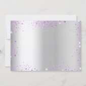 Sweet 16 silver lavender save the date card (Rückseite)