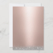 Sweet 16 Silver & Rose Gold Glitzer Girl Birthday Einladung (Rückseite)