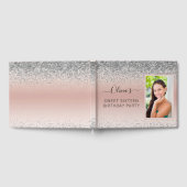 Sweet 16 Sixteen Silver Rose Gold Blush Pink Guest Gästebuch (Voll)