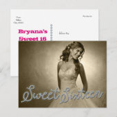 SWEET 16 SIXZEHEN DIAMOND GLAMOUR FOTO Postkarte (Vorne/Hinten)