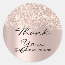 Sweet 16. Small Business Confetti Vielen Dank Rose Runder Aufkleber
