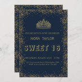 "Sweet 16 Soirée: Glam, Glitz und Gute Zeiten!" Einladung (Vorne/Hinten)