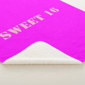 Sweet 16 Solid Pink Magenta Fleece Blanket Sherpadecke (3/4)