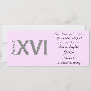 Sweet 16 Special Birthday XVI Party Einladung