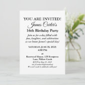 Sweet 16 Splash Bash: Poolseitige Party Einladung (Stehend Vorderseite)