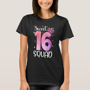 Sweet 16 Squad Girl Teen 16. Geburtstag Sechzehnte T-Shirt