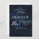 Sweet 16 Starry Night Birthday unter den Sternen Einladung<br><div class="desc">Eine Nacht unter den Sternen,  Einladung zum Geburtstag,  redaktioneller Geburtstag,  Einladung zur Starrnachtsfeier,  Einladung zur Geburtstagsfeier 16 . Geburtstag,  Einladung zum Sweet 16,  16. Geburtstag,  16 . Geburtstag,  Galaxy,  Prom-Nacht-Einladung,  Einladung zum Celestial</div>