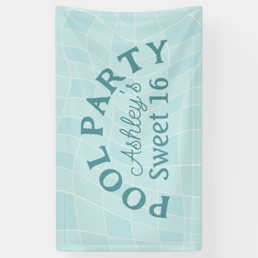 Sweet 16 Summer Pool Party Banner (Vertikal)
