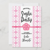 Sweet 16 Sushi Party 花 菱 七 宝 Hanabishi Shippo 紋 Einladung (Vorderseite)