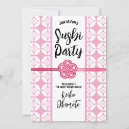 Sweet 16 Sushi Party 花 菱 七 宝 Hanabishi Shippo 紋 Einladung