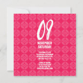 Sweet 16 Sushi Party 花 菱 七 宝 Hanabishi Shippo 紋 Save The Date (Rückseite)