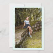 Sweet 16 Swing Girl With Silver Disco Glitter Einladung (Rückseite)