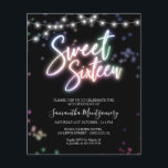 Sweet 16 Tage farbenfrohe Neon Glow Budget Einladu<br><div class="desc">Feiern Sie Ihren besonderen Tag mit unseren Sweet 16 Designs! Unser neon-inspiriertes Design wird mit seinen Rosa- und Schwarztönen sicher eine Aussage treffen. Es ist der perfekte Weg,  um allen lassen,  dass Sie 16 werden!</div>