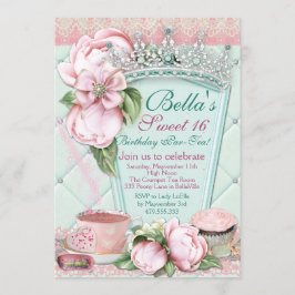 Sweet 16 Tea Party Einladung