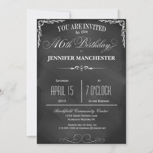 Sweet 16. Trendy Geburtstagsparty Einladung (Vorderseite)