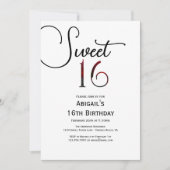 Sweet 16 Trendy Paris, Eiffelturm, Red Balloons Einladung (Vorderseite)