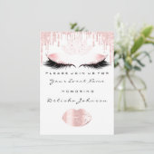 Sweet 16. Tropfen Pink Quinceanera Royal Princess Einladung (Stehend Vorderseite)