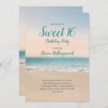 Sweet 16 Tropical Beach Themenparty Einladung<br><div class="desc">Es ist Zeit für ein 16 . Geburtstag Party! Diese Einladungen eignen sich perfekt für ein Party mit tropischen Themen oder Strand. Fügen Sie einfach den Namen des Geburtstagsmädchens hinzu, das 16 Jahre alt ist, und das Party Details. Wenn Sie zusätzlichen Speicherplatz benötigen, verwenden Sie die Rückseite, um mehr Text...</div>