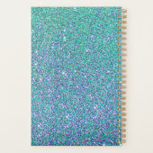 Sweet 16 Türkis Blue Glitzer Girl Personalisiert  Planer (Rückseite)