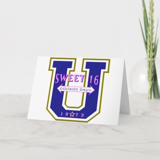 Sweet 16 University Athletic Department Einladung (Vorderseite)