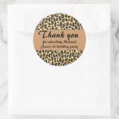 Sweet 16 Vielen Dank Leopard Druck Runder Aufkleber (Tasche)