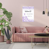 Sweet 16 violett weißes Kleid Begrüßung Party Poster