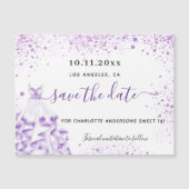 Sweet 16 violette Kleidung speichern den Datums-Ma Magneteinladung (Vorderseite)