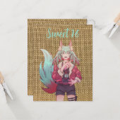 Sweet 16 VTuber Anime Karte (Vorderseite/Rückseite Beispiel)