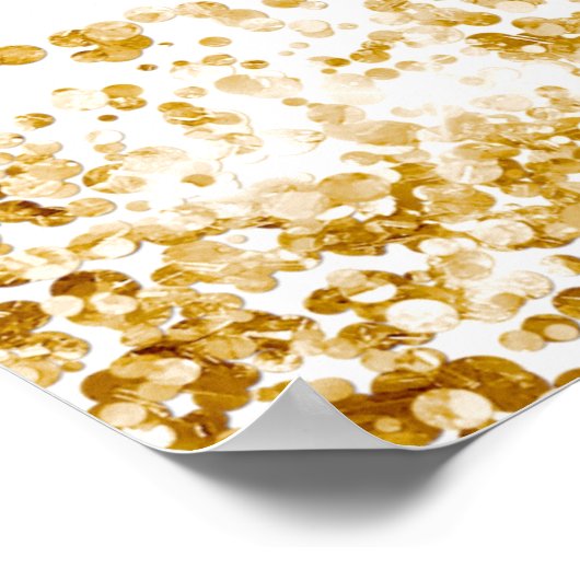 Sweet 16 Weißgold Glitzer Staub Tiara willkommen Poster (Ecke)