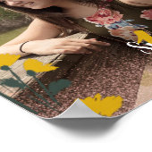 Sweet 16 Welcome Imitate Rosa Glitzer Foto Garden Poster (Ecke)