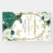 Sweet 16 Welcome Sign Butterfly Blumenkleid Banner (Horizontal)