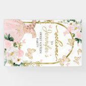 Sweet 16 Welcome Sign Butterfly Blumenkleid Banner (Horizontal)