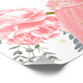 Sweet 16 Welcome Sign Butterfly Pink Dress Floral Poster (Ecke)