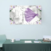 Sweet 16 Welcome Sign Wassercolor Blumenkleid Banner (Messeveranstaltung)