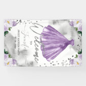 Sweet 16 Welcome Sign Wassercolor Blumenkleid Banner (Horizontal)